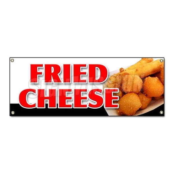 Signmission FRIED CHEESE BANNER SIGN french poutine melted cheddar bacon ranch B-Fried Cheese - main